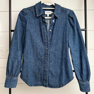 FRAME- XS Denim Puff Long Sleeve Shirt- Like New